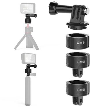 Imagem de SUREWO Kit de montagem de base de liberação rápida para GoPro, sucção magnética e adaptador de trava giratória compatível com GoPro Hero 13 12 11 10 9 8 7 6 5 Preto, DJI Osmo Action 3/4/5,