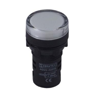 Imagem de Sinaleiro Para Painel em LED - Tamanho de 22mm AD22-W  Branco em 127/220Vca