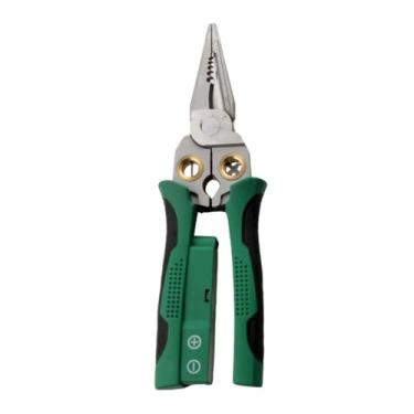 Imagem de Ioensy Descascador de fios multiuso, leve, economia de trabalho, ferramenta de corte de cabo, alicate de teste elétrico, acessórios, resistente e prático, Verde