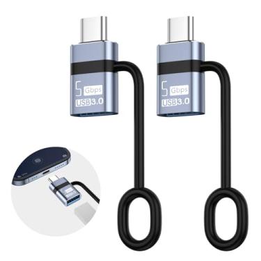 Imagem de Liaoan Conjunto de 2 peças de adaptador USB C para USB, adaptador USB C para U 3.0 OTG, Thunderbolt 4/3 para USB 3.0 compatível com telefone 16 Pro Max MacBook Pro Air 2023 Pad Mini iMac Surface, etc