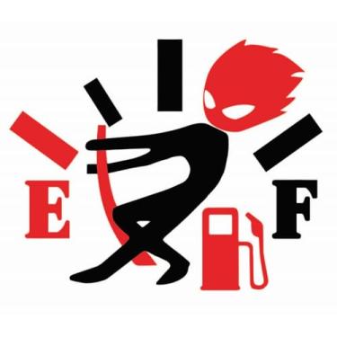 Imagem de Adesivos engraçados de carro, decalque de alto consumo de gás, medidor de combustível vazio, 12,7 x 9,1 x 0,1 cm