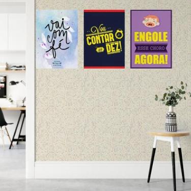 Imagem de Kit 3 Placas Decorativas Frases 09 MDF 3mm 18x26 - Brothers Mineiros D