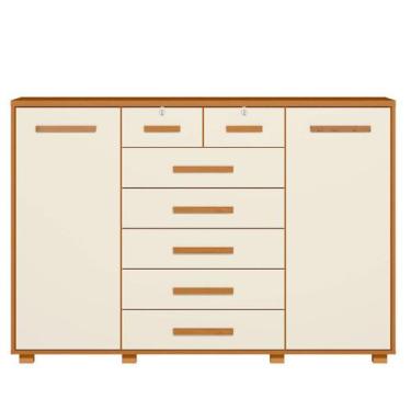Imagem de Cômoda Sapateira Grande 7 Gavetas 2 Portas MDP/MDF Santana - Albatroz,