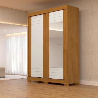 Imagem de Guarda-Roupa Solteiro França Com Espelho 2 Portas Linhamobília