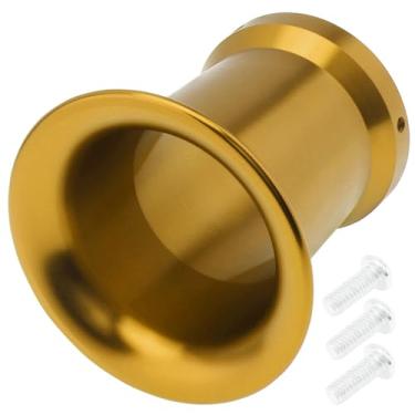 Imagem de Windance Funil de pilha de velocidade de trompete de filtro de ar de liga de alumínio de 50 mm, adequado para PE VM 21 mm/24 mm/26 mm (dourado)
