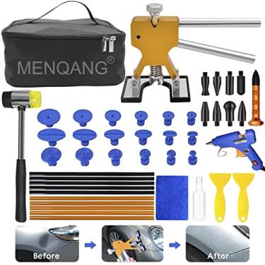 Imagem de MENQANG Ferramentas de remoção automática de amassados sem pintura, kit de reparo de amassado de carro de 39 peças com pistola de cola, amassados menores e remoção profunda de amassados extrator de