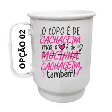 Imagem de Caneca Alumínio 500ml O copo é de cachaceira, mas o coração é de cacha