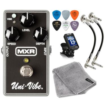 Imagem de Tonebird Pedal De Efeitos Para Guitarra Elétrica Mxr M68 Uni-Vibe Chorus Vibrato Com Pacote Incluindo Palhetas Dunlop, 2 Cabos De Conexão Mxr E Pano De Microfibra Dunlop De Pelúcia, Afinador Cromáti