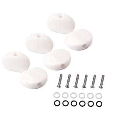 Imagem de RuiJOTWAT 6 peças de botões de afinação de acrílico para cabeça de substituição de máquina de afinador de guitarra