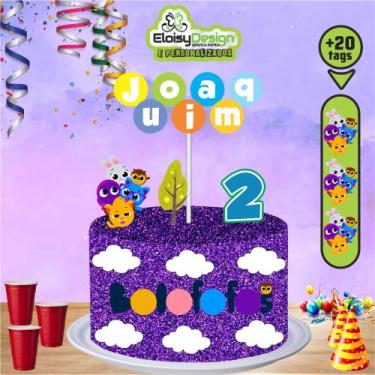 Imagem de Topo de bolo Bolofofo (tema 2)  + 20 Tags para aniversário - EloisyDes