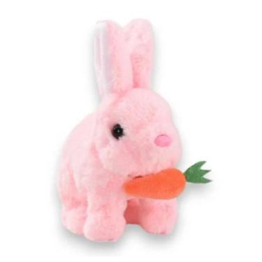 Imagem de Coelho De Brinquedo Divertido - Pula E Emite Som - XZ-1121, Rosa