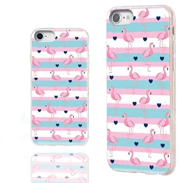Imagem de ARTIOSIT Capa para iPhone SE 2022 2020, capa para iPhone 8 7 6S 6 para meninas mulheres homens, capa protetora fina de TPU macio para iPhone SE 3rd 2nd 8/7 6S/6, bonito desenho animado animal rosa