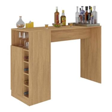Imagem de Bar Bancada com Adega e 1 Porta Multimóveis Mp1062 Madeirado