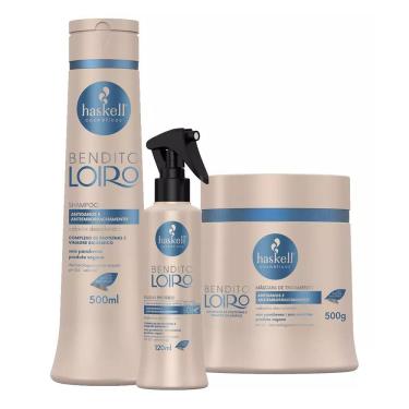 Imagem de Kit Bendito Loiro Haskell Shampoo + Máscara 500mL/g + Fluído