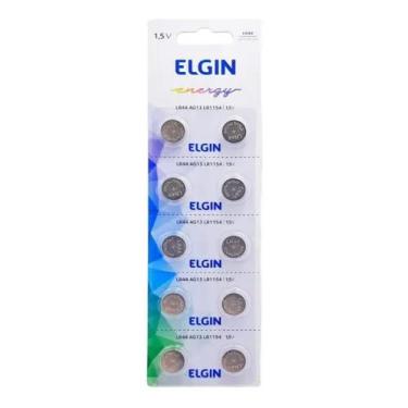 Imagem de Cartela com 10 baterias Lr 44 Elgin 1,5v
