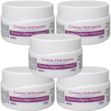 Imagem de 5 Creme Hidratante Alquimia Elastina Colágeno e Vitamina E Pote 250g