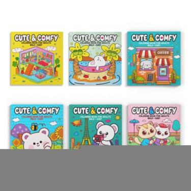 Imagem de Coleção Cute & Comfy Extra - Kit Com 6 Livros De Colorir Adulto