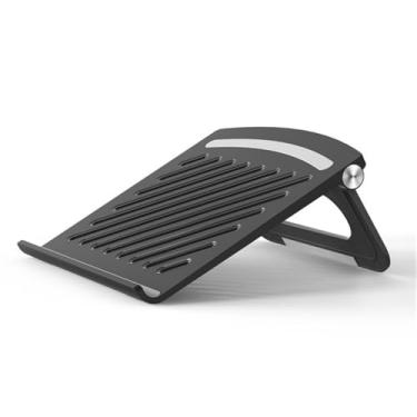 Imagem de Suporte para laptop Suporte para laptop de mesa, suporte dobrável portátil para laptop, suporte de resfriamento, suporta laptops de até 17" Elevador para laptop(Preto)