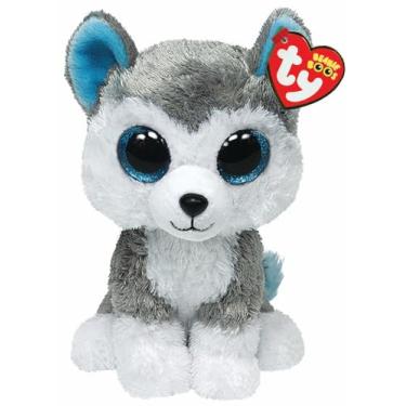 Imagem de Ty - Boneca de Pelúcia Cachorro Cinza e Branco 8" Beanie Boo Primeiro