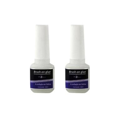 Imagem de Kit 2 Colas Tips Piubella Extra Forte Unhas De Porcelana