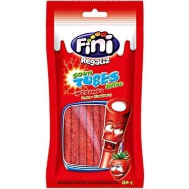 Imagem de Kit c/ 2 Bala Fini Tubes Regaliz Formato Tubinhos 80g