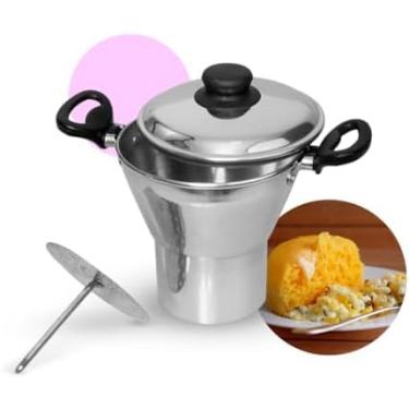 Imagem de Cuscuzeira Pequena De Alumínio – Panela A Vapor Para Legumes e Cuscuz – Cuscuzeira Individual Compacta, Ideal Para Cozinhar No Vapor