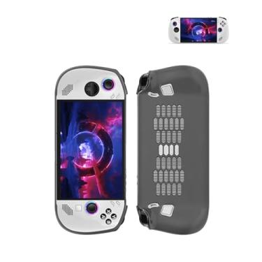 Imagem de Capa transparente para console de jogos Lenovo Legion Go S 22.4 cm, design aprimorado WUNIAK espesso à prova de arranhões, proteção durável de borracha TPU (preto transparente).