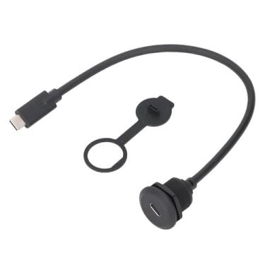 Imagem de Cabo de Montagem Embutida Tipo C 3.1 Macho para Fêmea PD 60W 20V 3A 10Gbps 4K 60Hz Adaptador de Extensão de Vídeo para Carro, Caminhão, Barco, Motocicleta