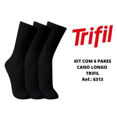 Imagem de Kit c/ 3 pares Trifil cano longo Ref.: 6313, Preto, 39-43