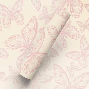 Imagem de Papel de Parede Adesivo Tema Borboleta Delicado Quarto - Deliquadros, 
