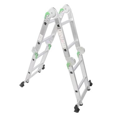 Imagem de Extensão de alumínio com vários objetivos de Vomeko, escada de andaime leve dobrável, capacidade de carga de 330 lb