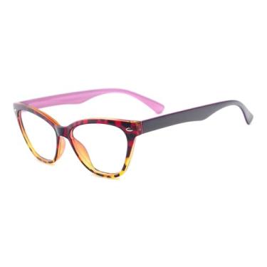 Imagem de HPIRME Óculos de sol femininos da moda, armação leve de plástico, aro completo colorido para lentes (tamanho único/tartaruga)