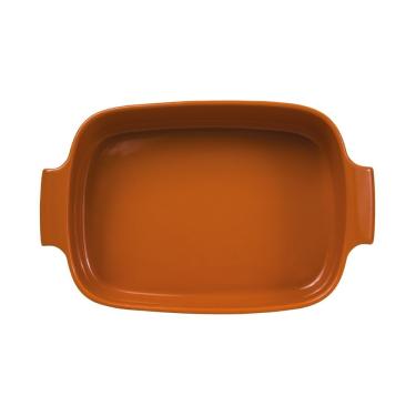 Imagem de Travessa Retangular Em Porcelana Assar E Servir 30x21cm Germer Laranja