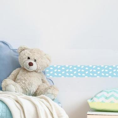 Imagem de Faixa de Parede Nuvens em Azul para Quarto Infantil 5mx10cm - Quartinh