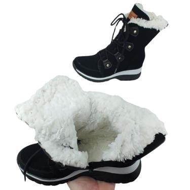 Imagem de Bota Feminina Forrada Madryn Nobuck Preto Com Lã (Preto, BR, Adulto, Numérico, 39)