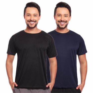 Imagem de Kit 2 Camisas Masculina Manga Curta Dry Fit Proteção Uv - MC Digital, 