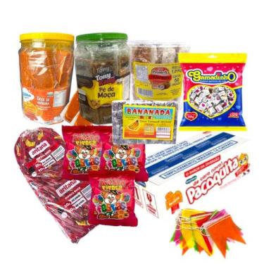 Imagem de Kit Doces com pipoca Doce Festa Junina Arraiá São João - Genérica