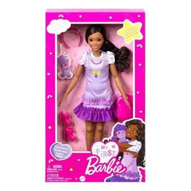Imagem de Boneca Minha Primeira Barbie Com Vestidos E Pets Negra - Mattel