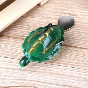 Imagem de Isca Artificial Tartaruga com Colher Silicone, 5,5cm, Tipo Frog para Pescaria