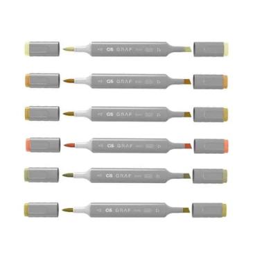 Imagem de Marcador Cis Graf Duo Brush Tons De Amarelo