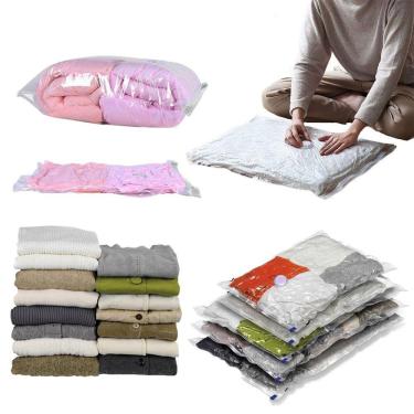 Imagem de Saco À Vácuo kit 4 PÇS Organizador de Roupa espaço 70X110cm