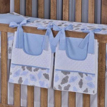 Imagem de Porta Fralda Organizador Quarto de Bebê Menino Menina 2 Peças Com Laço