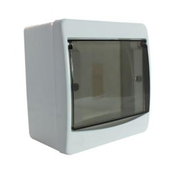 Imagem de Kit 10 Quadros De Distribuição Plástico Sobrepor 3-4 Fumê - Nacional