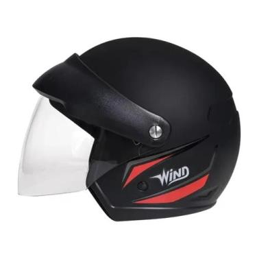 Imagem de Capacete Aberto Wind Visor Preto Fosco 58 Taurus