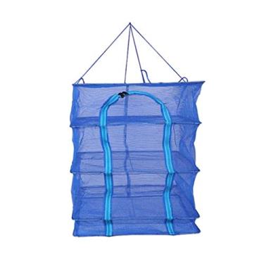 Imagem de Wedhapy 4 camadas de secagem dobrável de malha vegetal pratos de peixe rede de legumes cesta seca rack de secagem rede rede de secagem de ar rede de secagem de alimentos pendurar ervas secagem rack