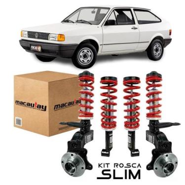 Imagem de Kit Suspensão Rosca Slim C/Torre - Gol Quadrado Completa - Macaulay