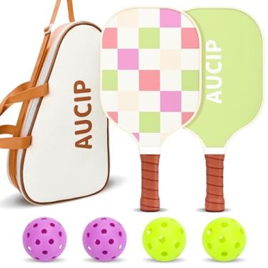 Imagem de Pickleball Paddles, USAPA Approved Pickleball Paddles Set of 2, Polypropylene Honeycomb Core, Fiberglass Pickleball Set with 2 Pickleball Rackets, 4 Pickleballs, 1 Pickleball Bag for Women Youth