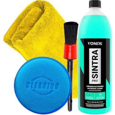 Imagem de Sintra Pro Vonixx Limpador Multiação Automotivo 1,5L Limpeza de Carro Kit Toalha Pincel Aplicador