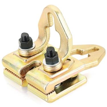 Imagem de FLKQC Kit de grampos de reparo de carroceria automotiva de 5 toneladas, braçadeiras de tração de carroceria bidirecionais de ângulo reto para serviço pesado, puxador de amassado de precisão e