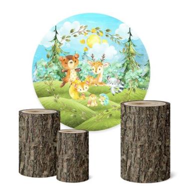 Imagem de Trio Capas Cilindro + Painel Redondo 1,50m Bosque - Fadrix, K1BSQ0013